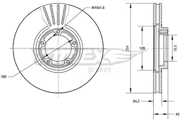 TOMEX BRAKES Bremžu diski TX 70-87